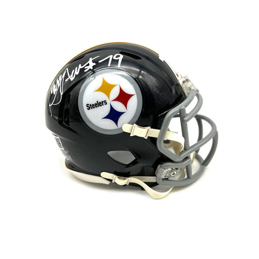 Larry Brown Signed Pittsburgh Steelers TB Speed Mini Helmet