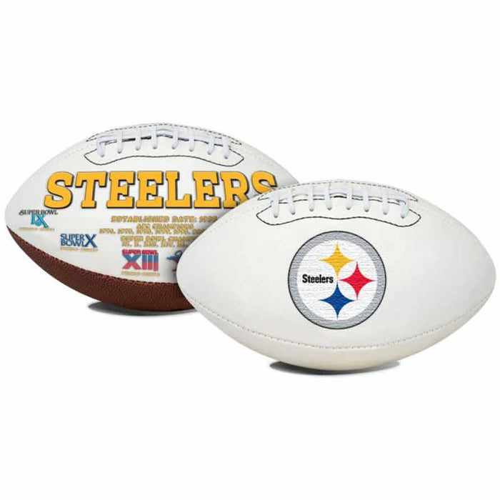 Larry Foote Autographed Pittsburgh Steelers  SB Edition White Logo Football