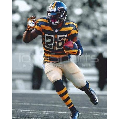 Le'Veon Bell Running In Bumblebee Spotlight Unsigned 16x20 Photo — TSEShop