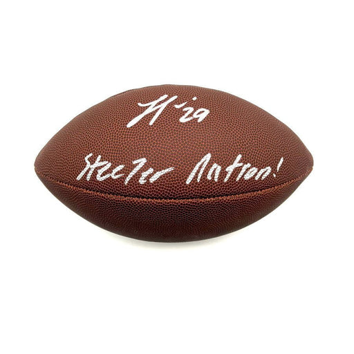 Levi Wallace Signed Wilson Replica Football with "Steeler Nation" (Damaged)