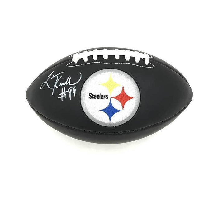 Levon Kirkland Autographed Pittsburgh Steelers Black Logo Football