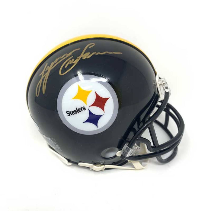 Lynn Swann Autographed Pittsburgh Steelers Black Mini Helmet