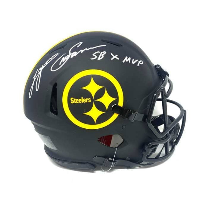 Lynn Swann Autographed Pittsburgh Steelers Replica Eclipse Helmet with SB X MVP