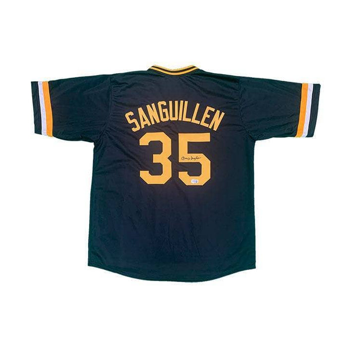 Manny Sanguillen Autographed Custom Black Baseball Jersey
