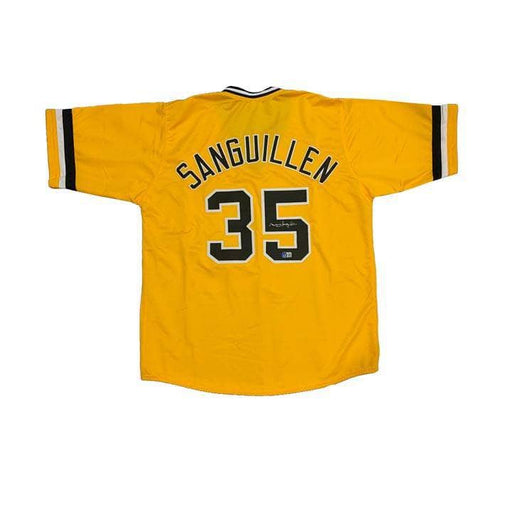 Manny Sanguillen Autographed Custom Gold Baseball Jersey