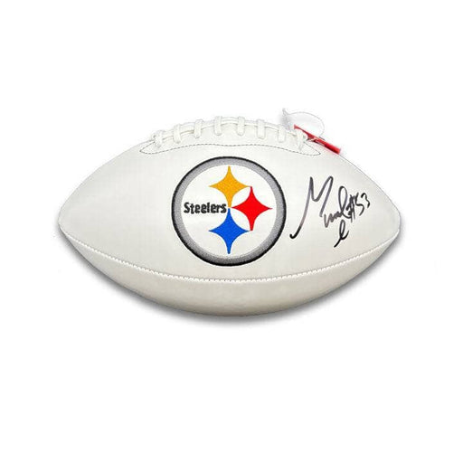 Maurkice Pouncey Signed Pittsburgh Steelers White Logo Football