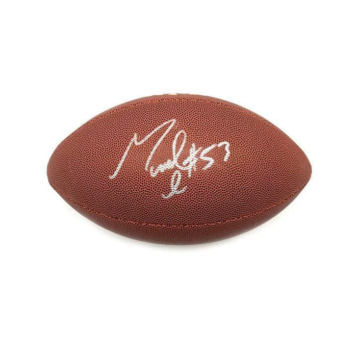 Maurkice Pouncey Signed Wilson Replica Football with 9X PB - DAMAGED (#1)