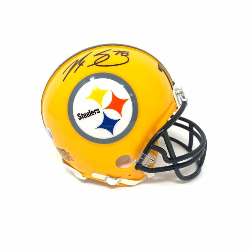 Hines Ward Signed Pittsburgh Steelers 75th Anniversary Speed Mini Helmet