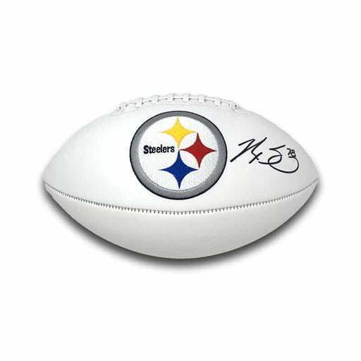 Max Starks Signed Pittsburgh Steelers White Logo Football