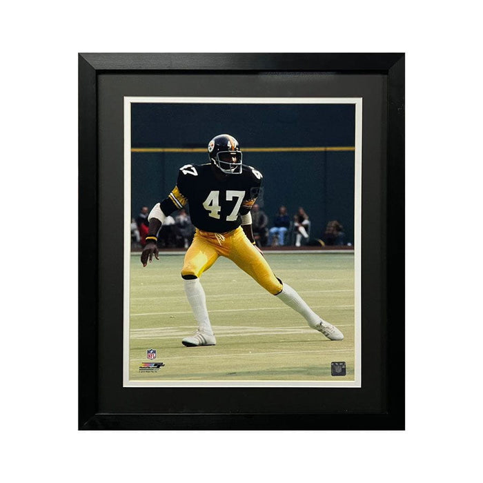 Mel Blount Breaking Right 16x20 Unsigned Photo - Professionally Framed (Damaged)