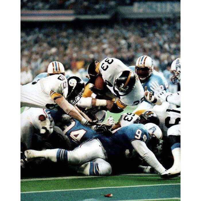 Merril Hoge Over Oilers Unsigned 8X10 Photo