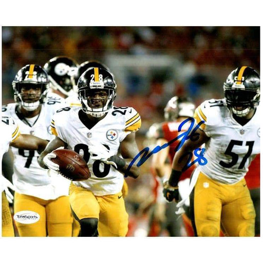 Mike Hilton Signed Running in White with Football 8x10 Photo Default Title