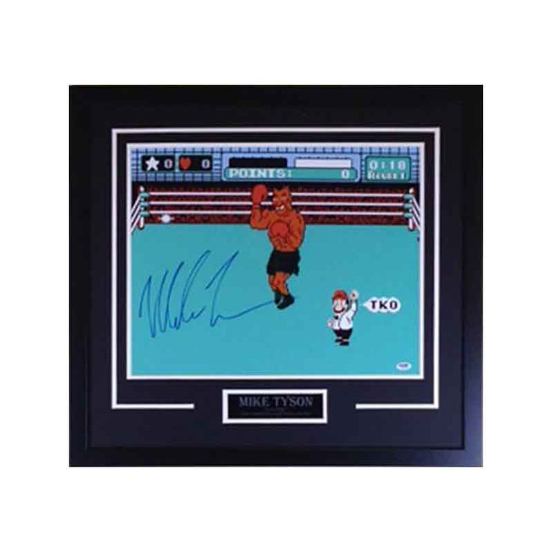 Mike Tyson Signed Punch Out 16X20 Photo Professionally Framed —