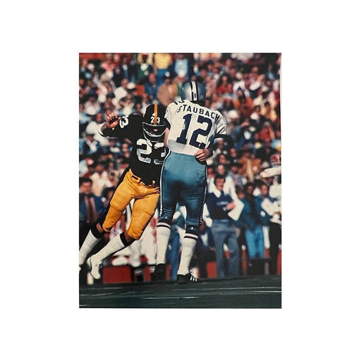 Mike Wagner Tackling Staubach Unsigned 16x20 Photo