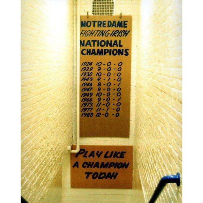 Notre Dame National Championships Banner Unsigned 8X10 Photo