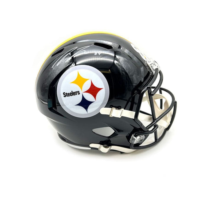 Pat Freiermuth Signed Pittsburgh Steelers Black Full Size Speed Replica  Helmet