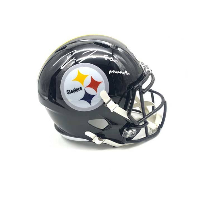 Pat Freiermuth Autographed Pittsburgh Steelers Black Speed Replica Helmet with Muuth