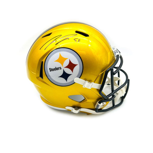 Pat Freiermuth Signed Steelers Flash Alternate Speed Mini Helmet (TSE)