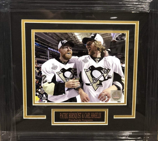 Patric Hornqvist  and Carl Hagelin 2016 cup Win Unsigned  8x10 - Professionally Framed