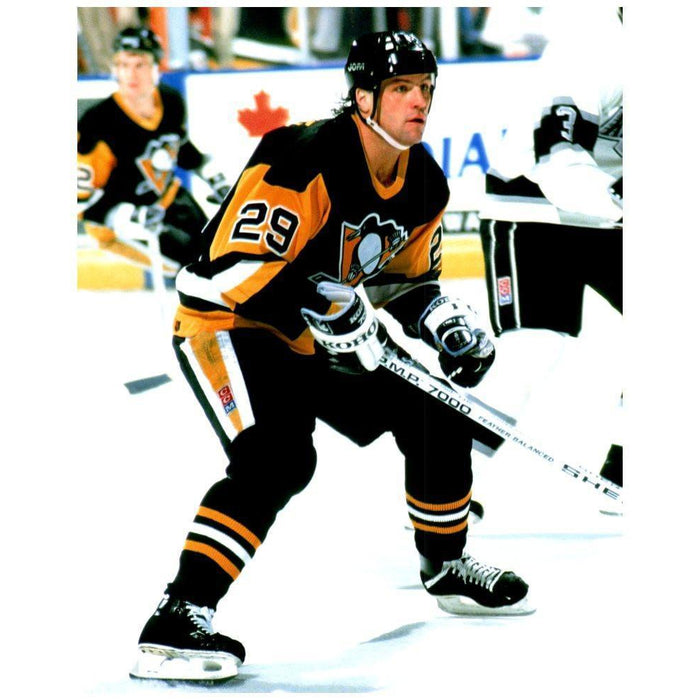 Phil Bourque on Ice in Black Unsigned 8x10 Photo