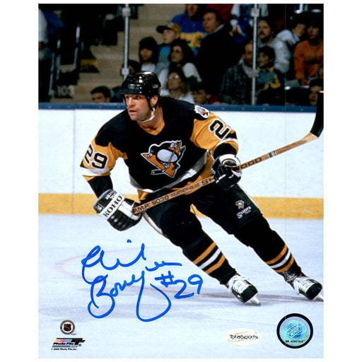 Phil Bourque Signed Stick Up in Home Jers. 8x10 Photo