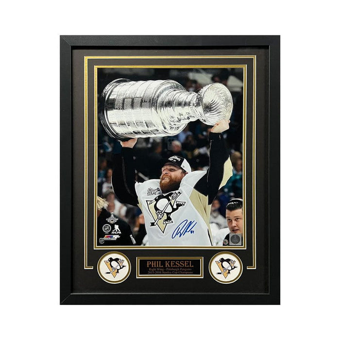 Phil Kessel Signed Raising Cup in White 16x20 Photo - Professionally Framed