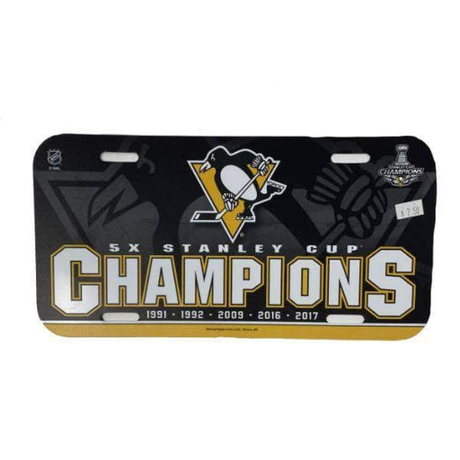 Pittsburgh Penguins 5x Stanley Cup Champions License Plate