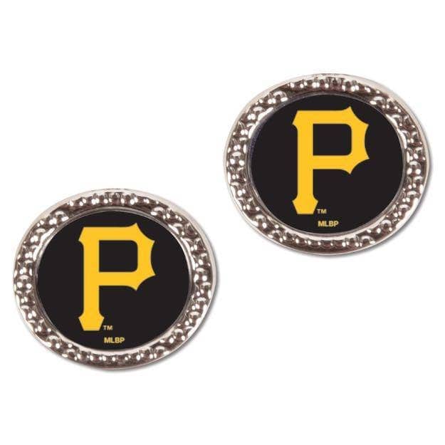 Pittsburgh Pirates Team Round Logo Earrings