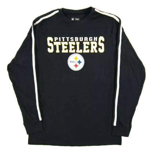 Pittsburgh Steelers Black End of the Line V-Neck Long Sleeve Tee Shirt