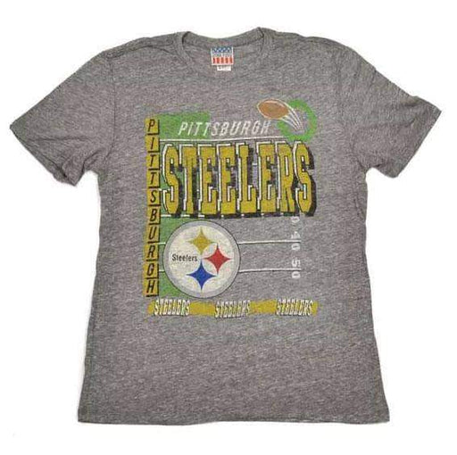 Pittsburgh Steelers Gray Touchdown Tri-Blend Tee Shirt