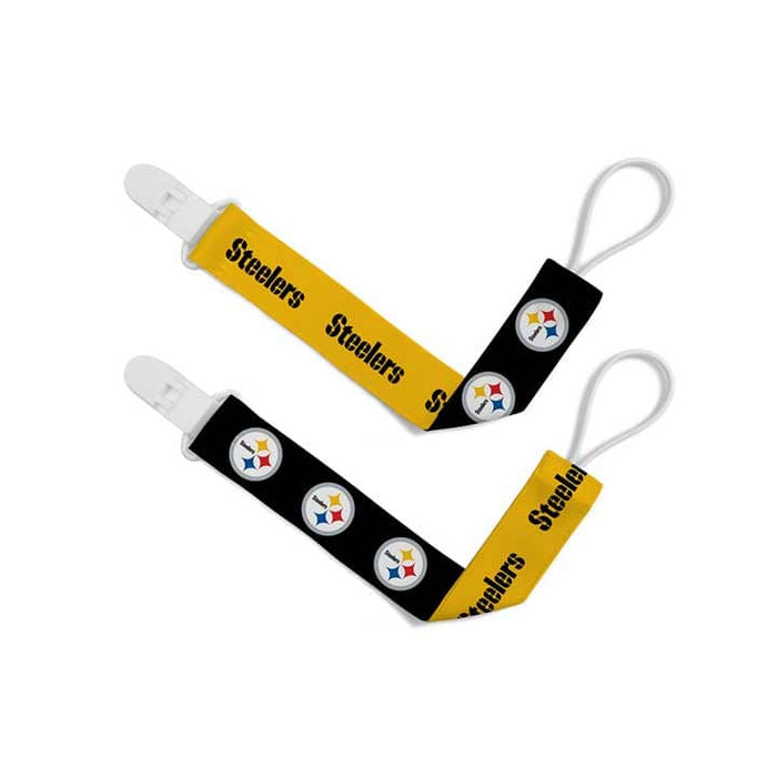 Pittsburgh Steelers Pacifier Clip - 2 Pack