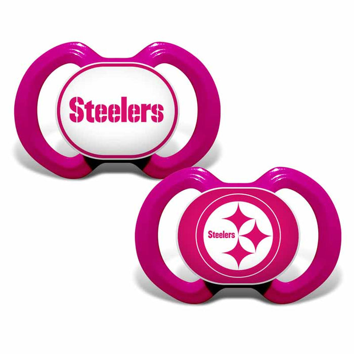 Pittsburgh Steelers Pink Pacifiers - 2 Pack