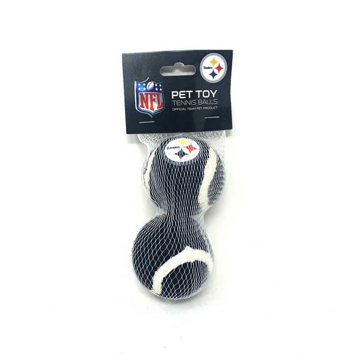 Pittsburgh Steelers Tennis Ball Pet Toy - 2 pack