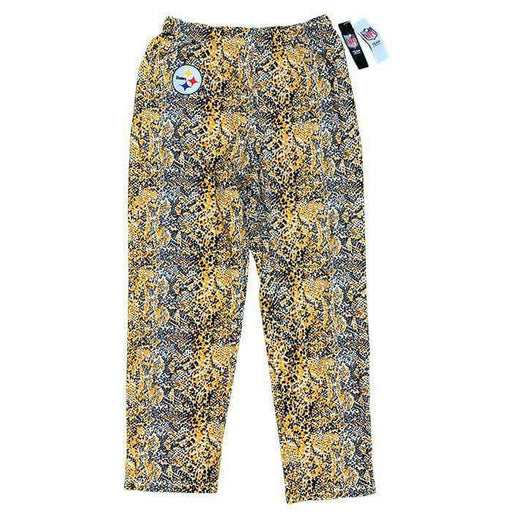 Pittsburgh Steelers Zubaz Black and Yellow Post Print Pants