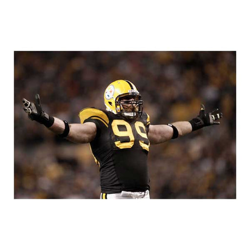 Pre-Sale: Brett Keisel Signed Arms Out In 75Th Anniversary Photo