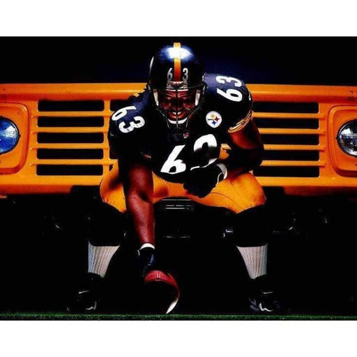 Pre-Sale: Dermontti Dawson Signed In Front of Bus Photo with Free HOF 12 Inscription