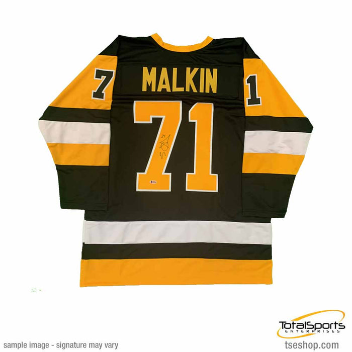 Pre-Sale: Evgeni Malkin Signed Custom Black Hockey Jersey