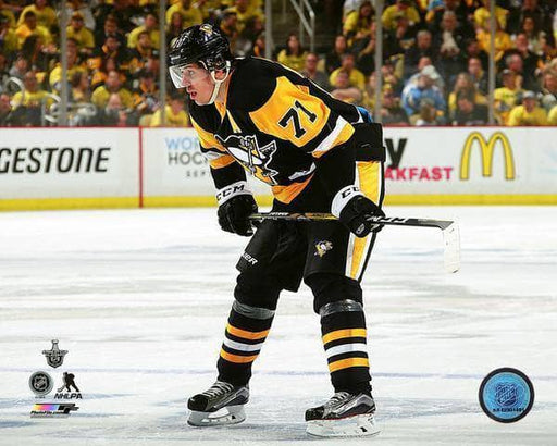 Pre-Sale: Evgeni Malkin Signed Stick On Knees Horizontal 8x10 Photo