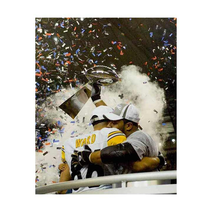Pre-Sale: Hines Ward Signed Hugging Jerome Bettis Photo