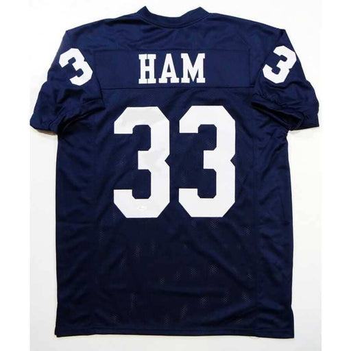 Pre-Sale: Jack Ham Signed Custom Blue College Jersey with Free CHOF 90 Inscription