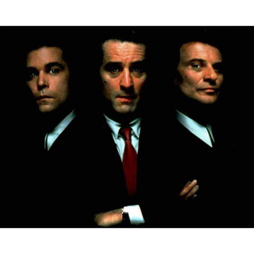 Robert De Niro, Ray Liotta And Joe Pesci Goodfellas (Black) Unsigned 8x10 Photo