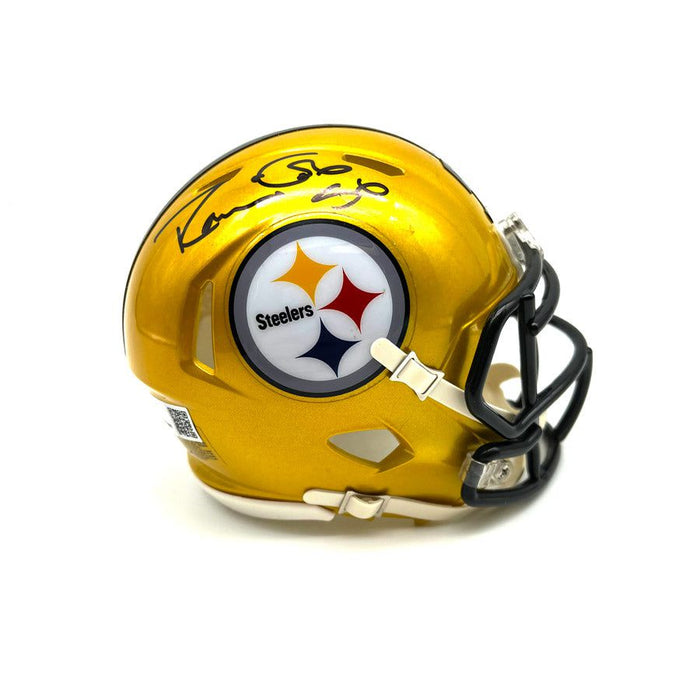 Robin Cole Signed Steelers Flash Alternate Mini Helmet (Gold) JSA