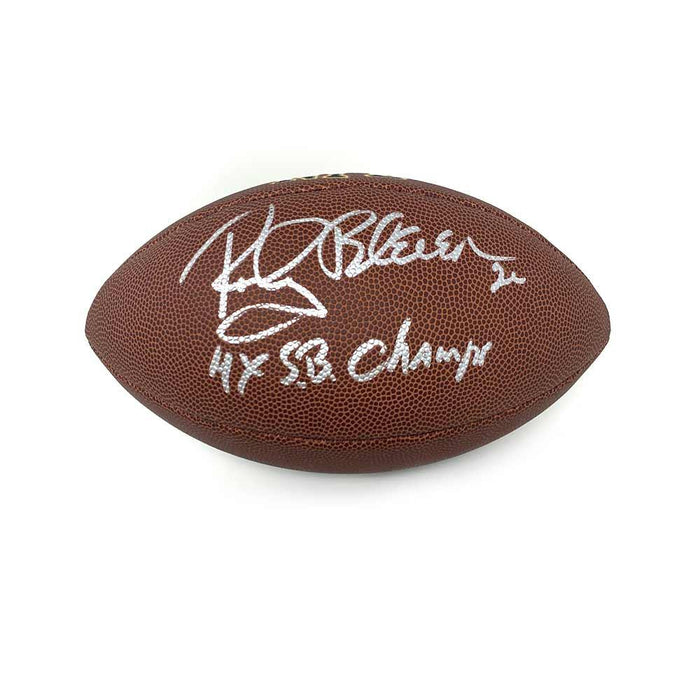 Rocky Bleier Signed Wilson NFL Replica Football With 4X SB Champs