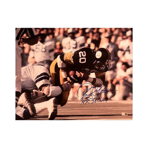 Rocky Bleier Signed Breaking Tackle 16x20 Photo with "4X SB Champs"