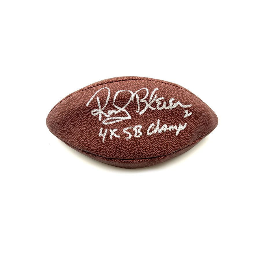 rocky bleier signed football