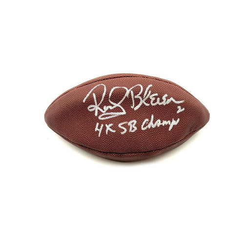 Rocky Bleier Signed Wilson Replica Football with 4X SB Champs (Damaged)