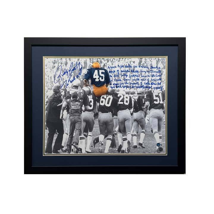 Sold at Auction: Rudy Ruettiger Signed Notre Dame Fighting Irish