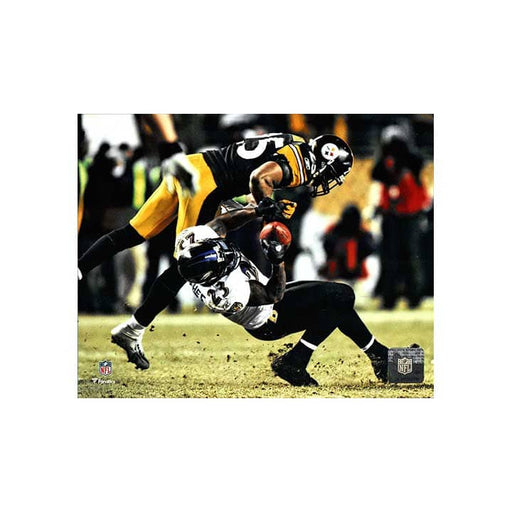 Ryan Clark Smashing Ravens UNSIGNED 8x10 Photo