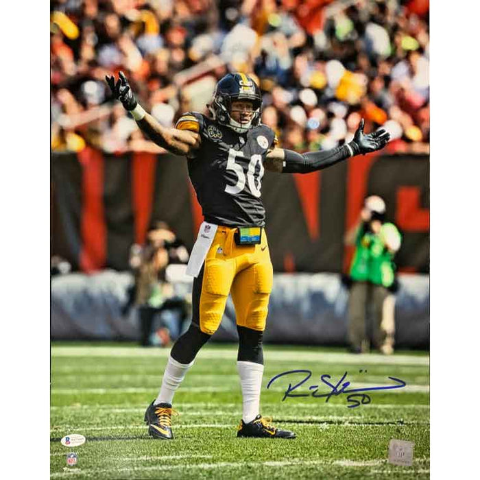 Ryan Shazier Autographed 2 Arms Up 16X20 Photo