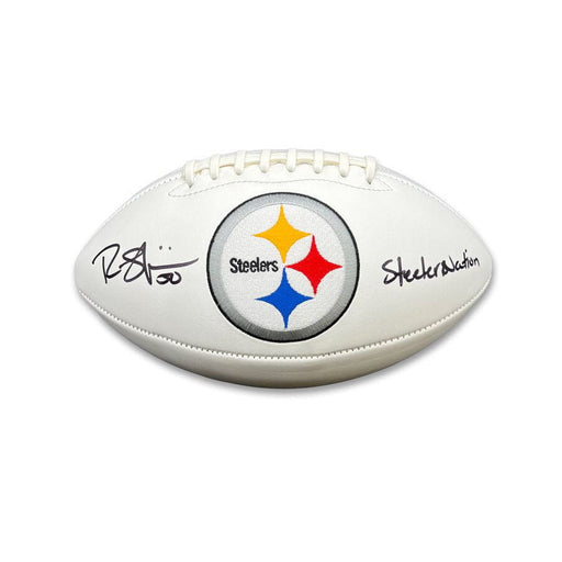 Ryan Shazier Autographed Pittsburgh Steelers White Logo Football with Steeler Nation